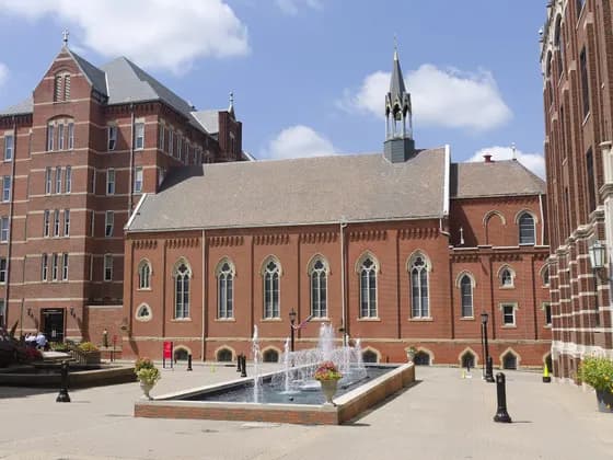 Duquesne University Nasuti COM (DO) — View along Academic Walk showing a fountain