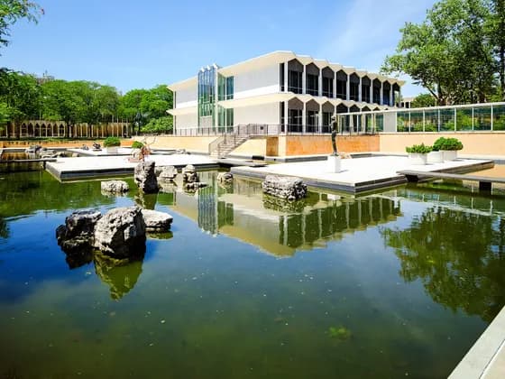 Wayne State University School of Medicine (MD) — McGregor Memorial Conference Center and McGregor Reflecting Pool on the…