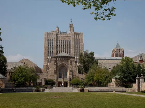 Yale School of Medicine (MD) — View of Sterling Memorial Library and Cross Campus