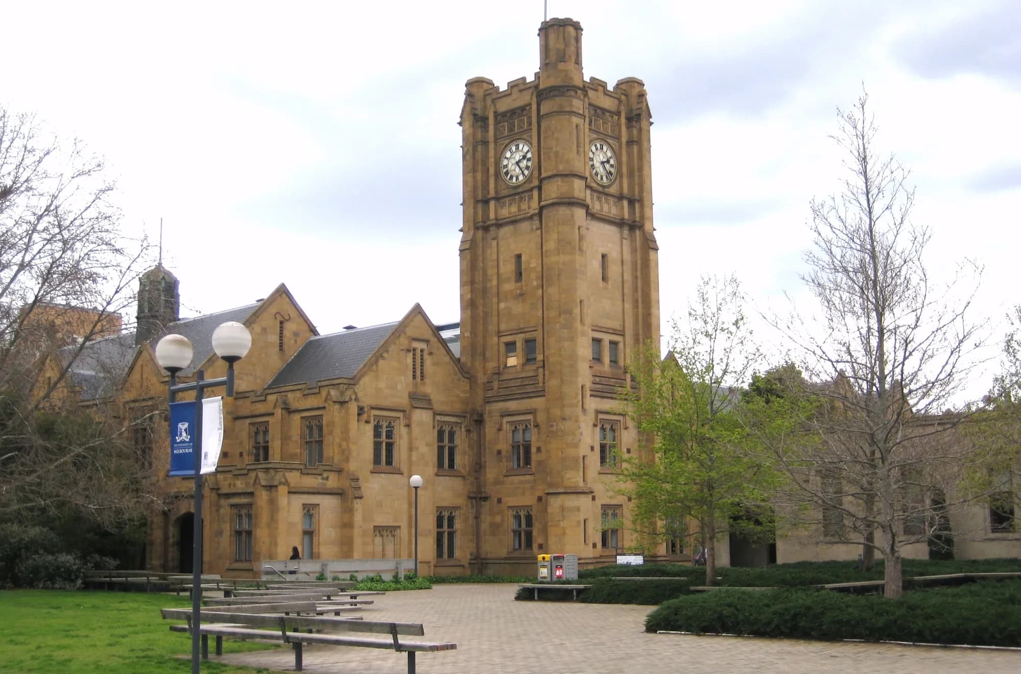 The Old Arts building and clock tower, Parkville campus, University of Melbourne