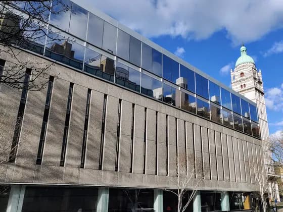 Queen's Tower overshadows Queen's Lawn and the buildings surrounding it, including the Central Library visible here, forming the "heart" of Imperial College London Imperial College London — Queen's Tower overshadows Queen's Lawn and the buildings surrounding it