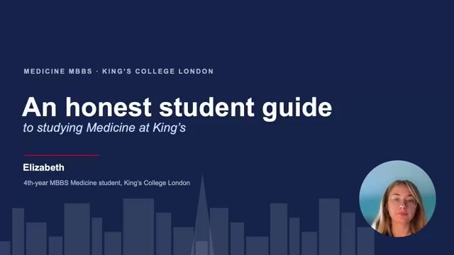 Thumbnail for “Studying Medicine At KCL”, a King's College London (KCL) medicine tutor video