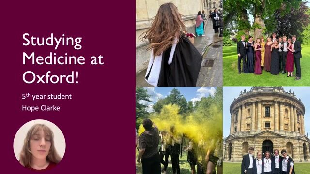 Thumbnail for “What is life at the University of Oxford like as a medical student”, a University of Oxford medicine tutor video